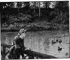 a girl and ducks