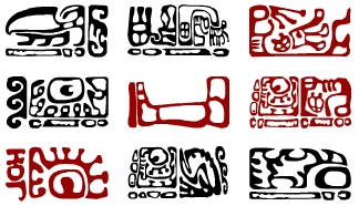 Some glyphs from Trent Pehrson's Pachowi script.